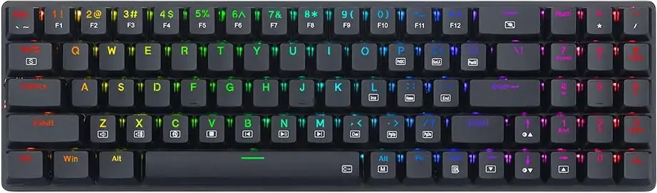 كيبورد ريدراجون K626P Ashe ميكانيكي سلكي RGB منخفض الارتفاع للألعاب