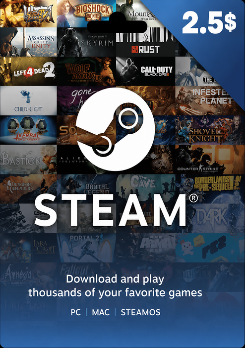 Steam Wallet Gift Card USA 2.5 USD  for sale in Emirates from Games2all