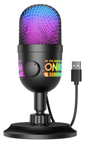 Onikuma M930 RGB USB Microphone with Monitoring – Black - Open Sealed