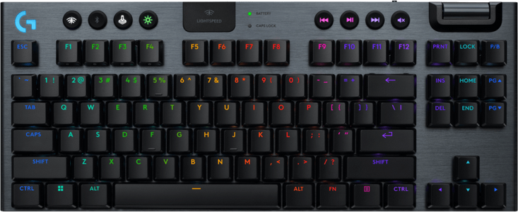 Logitech G915 X Lightspeed Low-Profile TKL Wireless Gaming Keyboard - Black 