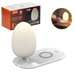 LDNIO Y3 LED Desk Lamp with 15W Fast Wireless Charging - White