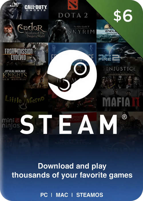 Steam Wallet Gift Card USA 6 USD  for sale in Emirates from Games2all