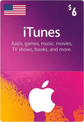 Apple iTunes Gift Card USA 6 USD