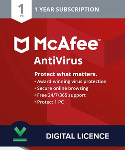 Mcafee Antivirus 1 Year 1 Device CD Key -  for sale in Emirates from Games2all