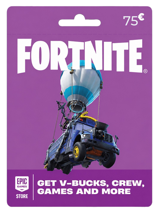 بطاقة هدايا فورتنايت / إبيك ستور 75 يورو - اوروبي  للبيع في ألإمارات من خلال Games2all