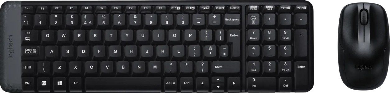 طقم كيبورد وماوس لاسلكي لوجيتك MK220 - حروف إنجليزي وعربي