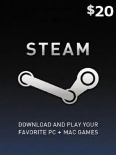 Steam Wallet Gift Card USA 20 USD