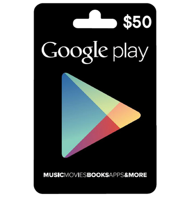 في Google Play رمز الهدية 50$