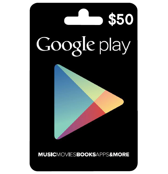 في Google Play رمز الهدية 50$