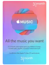 Apple Music 3 Months subscription USA (29623)