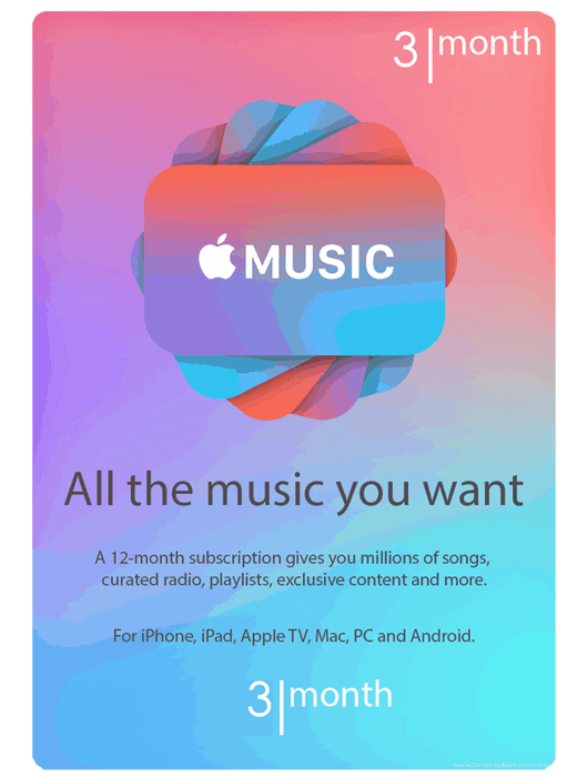 اشتراك ابل ميوزك 3 شهور امريكي  للبيع في ألإمارات من خلال Games2all