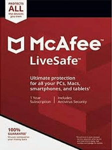 Mcafee Livesafe 1 Year 1 Device CD Key  -  for sale in Emirates from Games2all