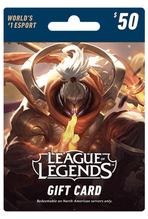 League of Legends Gift Card Riot 50 USD Key NORTH AMERICA  for sale in Emirates from Games2all