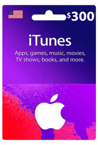 كارت ابل ايتونز رمز الهدية 300$