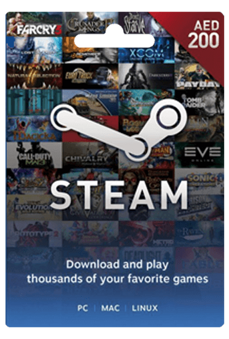 Steam Wallet Gift Card UAE 200 AED  for sale in Emirates from Games2all