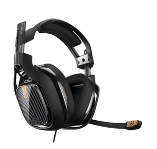 Astro A40 Gold Edition Wired Gaming Headphone - 3.5 mm - Black / Gold
