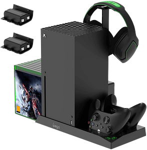  Cooling Stand with Charging Station for Xbox Series X - Black