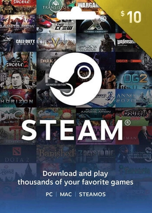 Steam gift card 10$ global Except ( USA - Turkey )