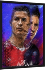 Cristiano Ronaldo & Messi 3D Football Poster 