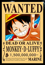 Wanted 3D Anime Poster for One Piece (A717)