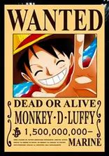 Wanted 3D Anime Poster for One Piece (36216)