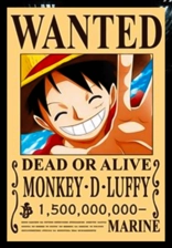 Wanted 3D Anime Poster for One Piece