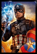 Avengers (Iron man - Thor - Captain America) 3D Marvel Poster 