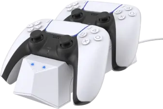 GameWill Dual Charging Dock for PS5 DualSense Wireless Controllers - White