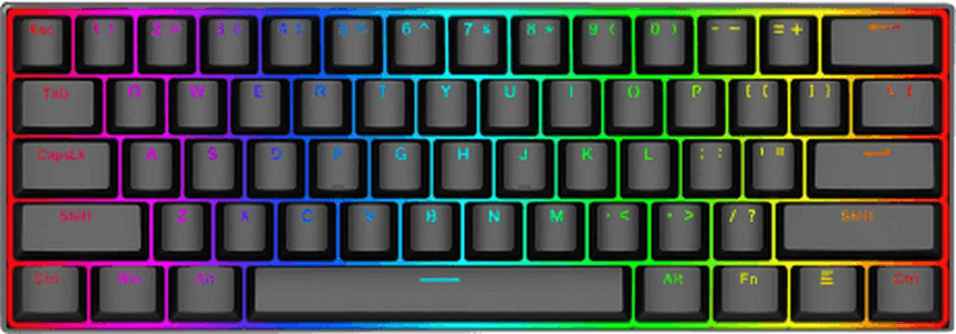 Redragon K630 Dragonborn 60% Wired RGB Gaming Keyboard with Linear Red Switches