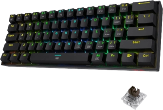 Redragon K630 Dragonborn 60% Wired RGB Gaming Keyboard with Linear Red Switches