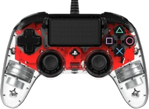 Nacon Wired Illuminated Compact PS4 Controller- Red (37640)