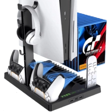 OIVO PS5 Stand with Silent Cooling Fan for PlayStation 5 Console - Black -  for sale in Emirates from Games2all