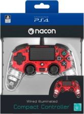 Nacon Wired Illuminated Compact PS4 Controller- Red  for sale in Emirates from Games2all