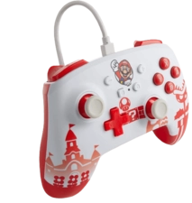 PowerA Enhanced Wired Controller for Nintendo Switch - Mario Red & White