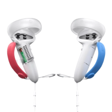 Kiwi Extended Controller Grip Silicone Cover for Oculus Quest 2 (White and Red and Blue)  for sale in Emirates from Games2all