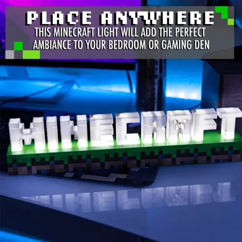 Paladone Minecraft Logo LED Light Lamp
