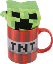 Paladone Minecraft Mug and Socks (TNT and Creeper Design)