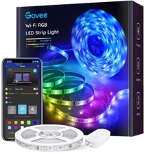 أضواء شريط LED ذكية Govee ، شريط إضاءة LED واي فاي 16.4 قدم