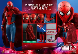 Sideshow Collectibles HT Marvel Zombie Hunter Spider Man with Cloak 1:6 Action Figure