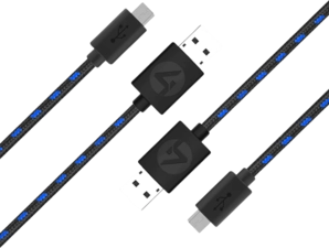 4Gamers  Play & Charge Cable Twin Pack 3m - PS4 (39101)