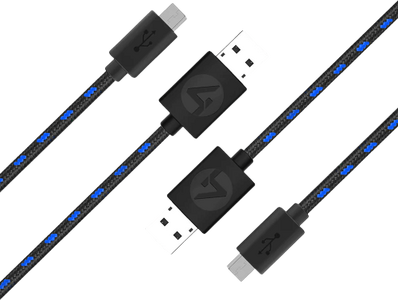 4Gamers  Play & Charge Cable Twin Pack 3m - PS4