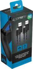 4Gamers  Play & Charge Cable Twin Pack 3m - PS4  for sale in Emirates from Games2all