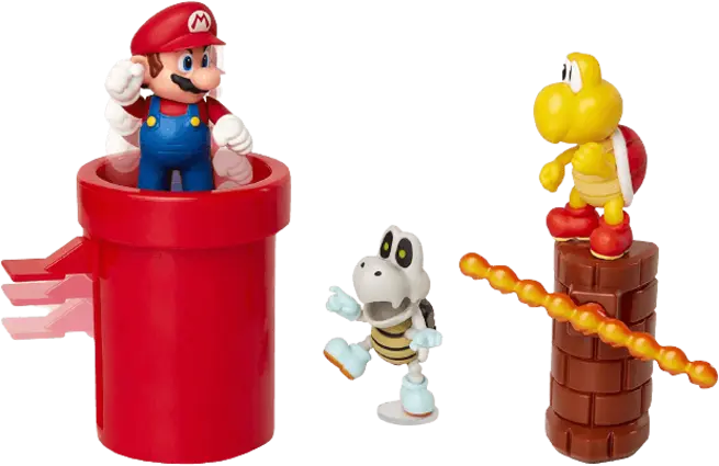 Super Mario Nintendo Dungeon Action Figure Multipack Diorama Set - 6.35cm