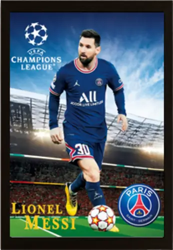 Lionel Messi 3D Football Poster 