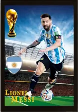 Lionel Messi 3D Football Poster 