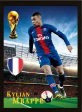 Kylian Mbappe 3D Football Poster 