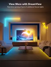 إضاءة ليد T2 لتحسين ألوان التلفزيون مع كاميرا مزدوجة من جوفي - 11.8 قدم (3.5 متر)