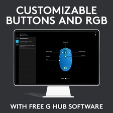 Logitech G203 Lightsync Optical Wired Gaming Mouse RGB - Blue  for sale in Emirates from Games2all