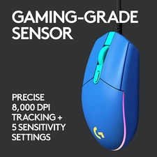 Logitech G203 Lightsync Optical Wired Gaming Mouse RGB - Blue  for sale in Emirates from Games2all