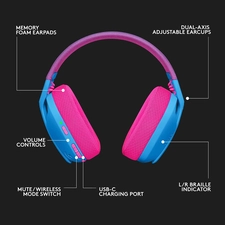 Logitech G435 Wireless Gaming Headset for PC - Blue and Pink  for sale in Emirates from Games2all